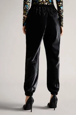 Ted Baker Black Pu Satin Relaxed Joggers -Tedbaker Sales 2024 unnamed file 5292