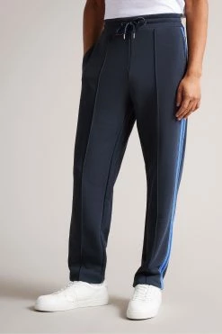Ted Baker Sloans Navy Blue Jersey Joggers With Stripe Detail -Tedbaker Sales 2024 unnamed file 5344