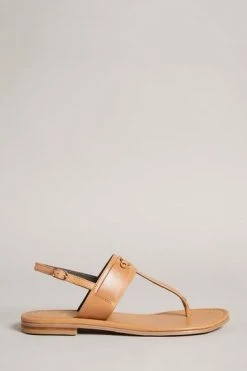 Ted Baker Tan Brown Jazmiah Leather Toe Post Flat Sandals -Tedbaker Sales 2024 unnamed file 5383
