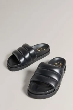 Ted Baker Amirra Black Padded Flat Mule Slider -Tedbaker Sales 2024 unnamed file 5391