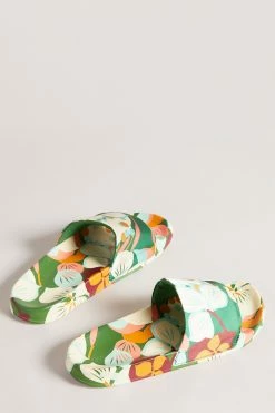 Ted Baker Paulah Emerald Sunburnt Floral Sliders -Tedbaker Sales 2024 unnamed file 5411