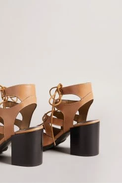Ted Baker Lylla Light Brown Block Heel Ghillie Sandal -Tedbaker Sales 2024 unnamed file 5437