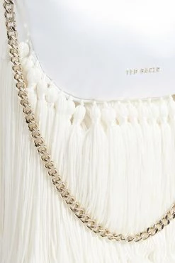 Ted Baker Tesser Cream Satin Tassel Evening Bag -Tedbaker Sales 2024 unnamed file 544