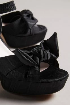 Ted Baker Black Heeled Bow Sandals -Tedbaker Sales 2024 unnamed file 5443
