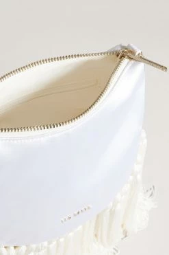Ted Baker Tesser Cream Satin Tassel Evening Bag -Tedbaker Sales 2024 unnamed file 545