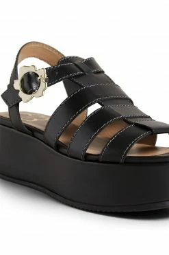 Ted Baker Ffayeta Black Leather Fisherman Platform Sandals -Tedbaker Sales 2024 unnamed file 5450