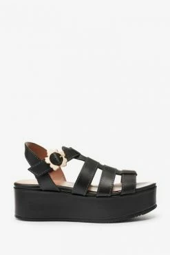 Ted Baker Ffayeta Black Leather Fisherman Platform Sandals -Tedbaker Sales 2024 unnamed file 5451