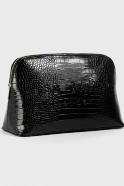 Ted Baker Crocana Black Croc Detail Debossed Washbag -Tedbaker Sales 2024 unnamed file 5493