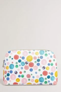 Ted Baker Matilly White Flirty Texture Monster Spot Washbag