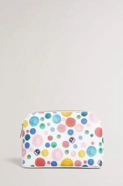 Ted Baker Matila White Flirty Texture Monster Spot Makeup Bag