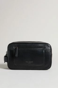 Ted Baker Dann Black Leather Washbag