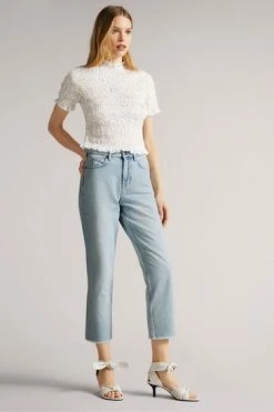 Ted Baker Blue Nellin Light Wash Rigid Straight Denim Jeans -Tedbaker Sales 2024 unnamed file 5545