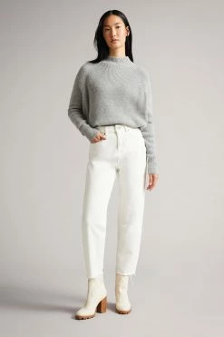 Ted Baker Cream Ellra Barrel Leg Denim Jeans