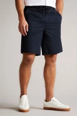 Ted Baker Blue Mordon Twill Drawstring Shorts