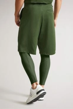 Ted Baker Fhilips Khaki Green Active Quick Dry Shorts -Tedbaker Sales 2024 unnamed file 5666
