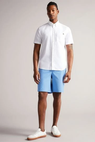 Ted Baker Mordon Blue Twill Drawstring Shorts 7 Ted Baker Mordon Blue Twill Drawstring Shorts - Image 5