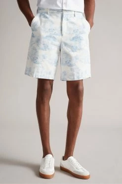 Ted Baker Orrell Blue Printed Canvas Shorts