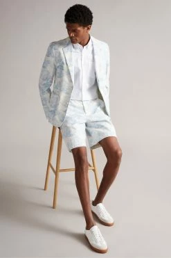Ted Baker Orrell Blue Printed Canvas Shorts -Tedbaker Sales 2024 unnamed file 5707