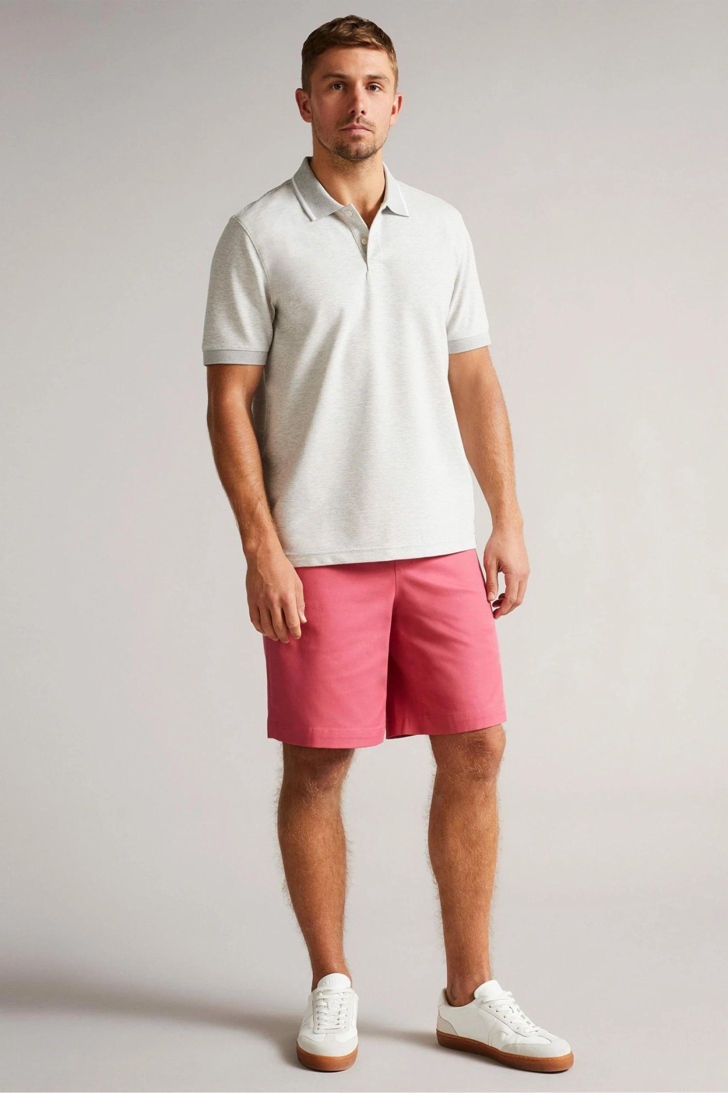 Ted Baker Mordon Pink Twill Drawstring Shorts 4 Ted Baker Mordon Pink Twill Drawstring Shorts - Image 3