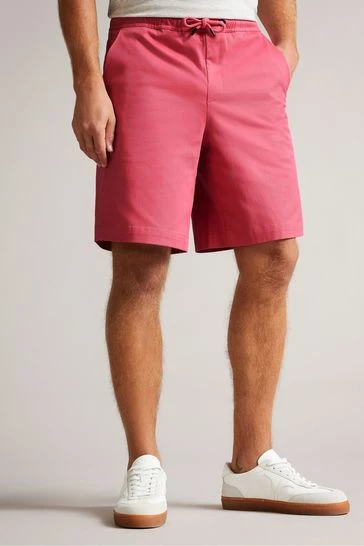 Ted Baker Mordon Pink Twill Drawstring Shorts 6 Ted Baker Mordon Pink Twill Drawstring Shorts - Image 5