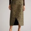 Ted Baker Black Zanthie Fixed Wrap Midi Skirt -Tedbaker Sales 2024 unnamed file 5721