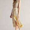 Ted Baker Yellow Rafaele Column Skirt With Curved Asymmetric Panel -Tedbaker Sales 2024 unnamed file 5765