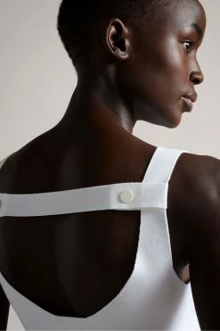 Ted Baker White Dress With Knit Bodice And Tulip Skirt -Tedbaker Sales 2024 unnamed file 5779