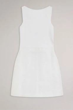 Ted Baker White Dress With Knit Bodice And Tulip Skirt -Tedbaker Sales 2024 unnamed file 5783