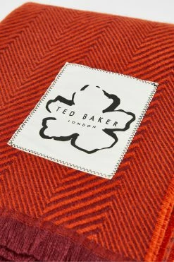 Ted Baker Purple Hety Herringbone Scarf -Tedbaker Sales 2024 unnamed file 5899