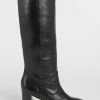 Ted Baker Black Allisan Leather Block Heel Knee Length Boots -Tedbaker Sales 2024 unnamed file 5974