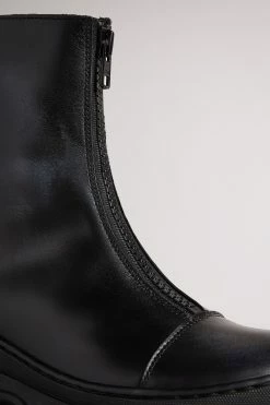 Ted Baker Black Aurelya Black Zip Front Chunky Boots -Tedbaker Sales 2024 unnamed file 6005