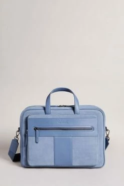 Ted Baker Blue Tyrese Suede T Document Bag -Tedbaker Sales 2024 unnamed file 602