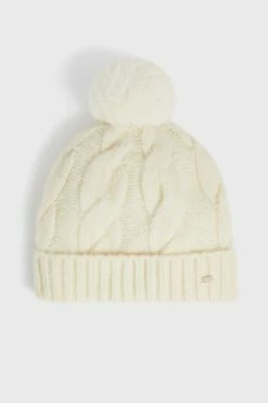 Ted Baker Hannss Chunky Cable Knitted Cream Bobble Hat -Tedbaker Sales 2024 unnamed file 6033