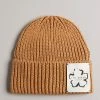 Ted Baker Brown Yellow Wool Blend Beanie -Tedbaker Sales 2024 unnamed file 6054