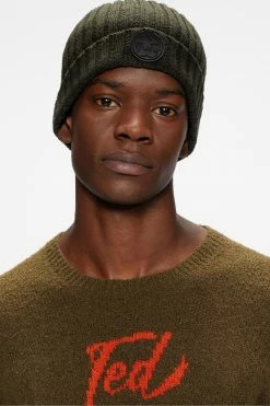 Ted Baker Green Tolton Rib Beanie Hat -Tedbaker Sales 2024 unnamed file 6059