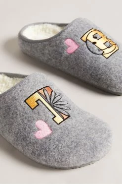 Ted Baker Grey Tebee Branded Mule Slippers -Tedbaker Sales 2024 unnamed file 6072
