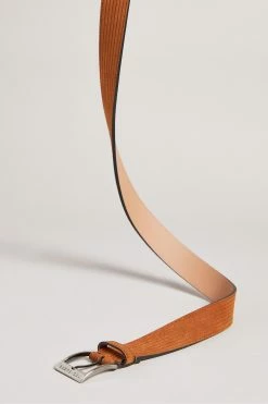 Ted Baker Tible Brown Corduroy Suede Belt -Tedbaker Sales 2024 unnamed file 6118