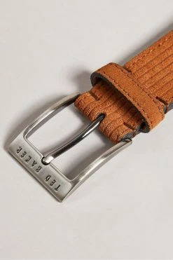 Ted Baker Tible Brown Corduroy Suede Belt -Tedbaker Sales 2024 unnamed file 6119