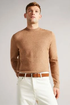 Ted Baker Tible Brown Corduroy Suede Belt -Tedbaker Sales 2024 unnamed file 6120