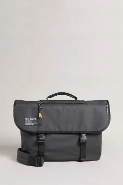 Ted Baker Strole Black Rubberised Satchel Bag