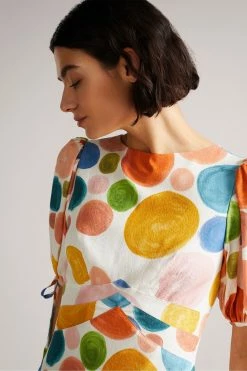 Ted Baker White Hunniy Tie Detail Midi Dress -Tedbaker Sales 2024 unnamed file 733