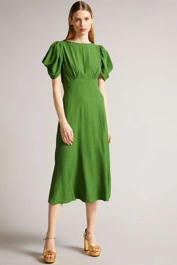 Ted Baker Tulipi Green Panelled Midi Tea Dress 8 Ted Baker Tulipi Green Panelled Midi Tea Dress - Image 6