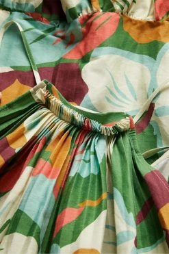 Ted Baker Green Dulina Strappy Linen Maxi Dress With Pleat Detail -Tedbaker Sales 2024 unnamed file 803