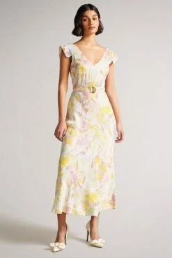 Ted Baker Necole White Printed Tea Dress -Tedbaker Sales 2024 unnamed file 812