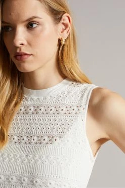 Ted Baker Maleko White Lace Stitch Dress -Tedbaker Sales 2024 unnamed file 822