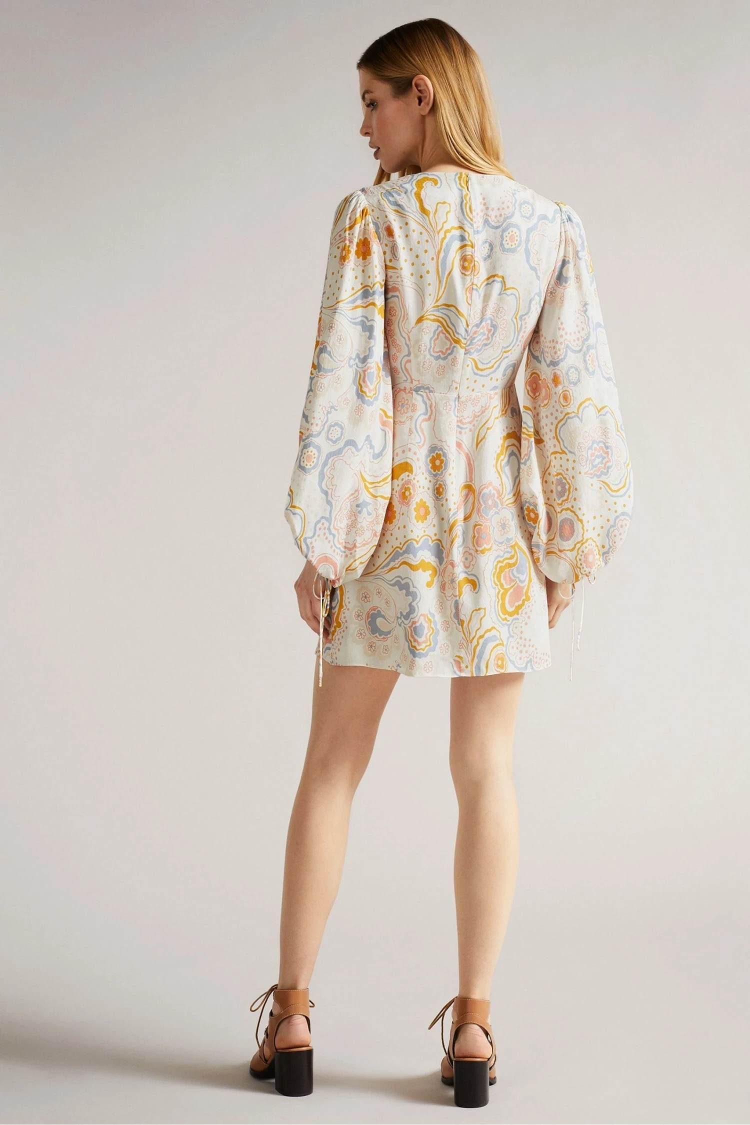 Ted Baker Thelia White Exaggerated Sleeve Mini Dress 4 Ted Baker Thelia White Exaggerated Sleeve Mini Dress - Image 2