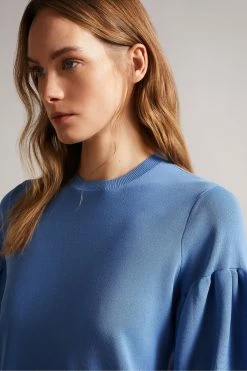 Ted Baker Womens Blue Feyah Lt- Full Needle Puff Sleeve Dress -Tedbaker Sales 2024 unnamed file 868