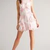 Ted Baker Kenedi Dusky Pink Sleeveless Waterfall Mini Dress -Tedbaker Sales 2024 unnamed file 872