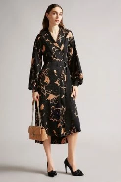 Ted Baker Brown Integral Wrap Dress -Tedbaker Sales 2024 unnamed file 924