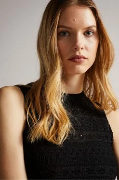 Ted Baker Maleko Black Lace Stitch Dress -Tedbaker Sales 2024 unnamed file 934